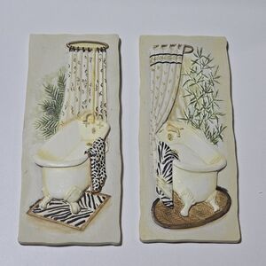 Set Of Bath art plaques 90's